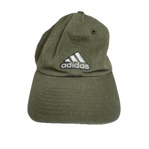 Adidas Climalite Men's Unisex Olive Green Adjustable Dad Hat Cap Cotton Logo